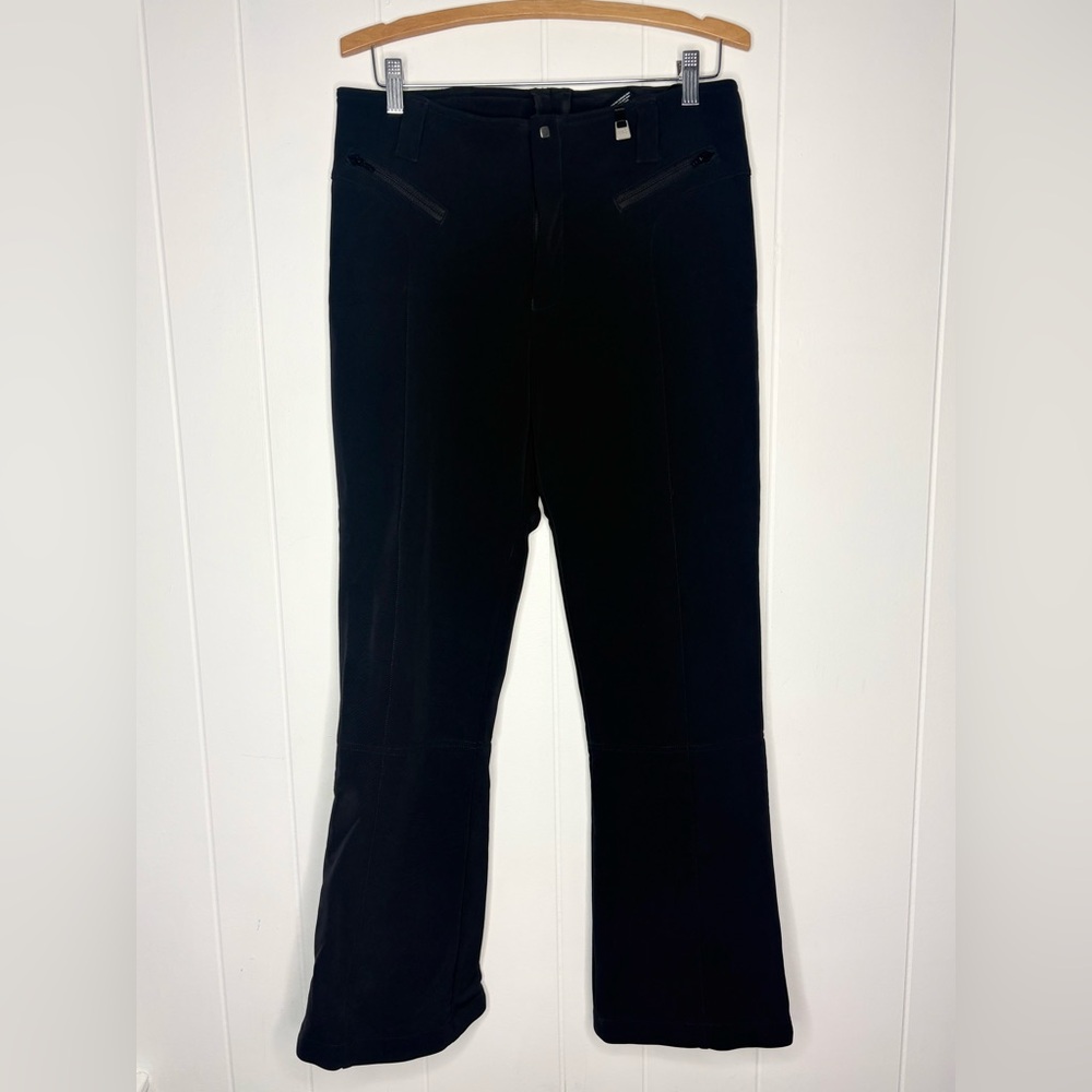Nils Jan Stretch Snow Ski Pants Size 12 Long Black Sportswear Waterproof Zip Ski - Picture 2 of 12